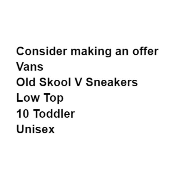 Vans Sneakers Old Skool V 10 Toddler Unisex Canvas Suede Sporty Skater Casual - Picture 2 of 10